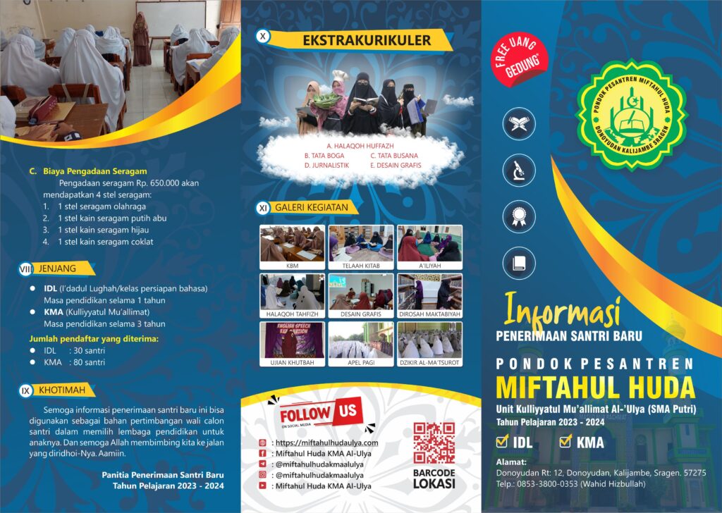 Desain Brosur Pondok Pesantren