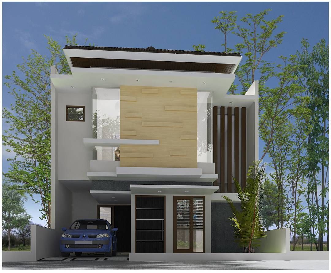 Desain Rumah Lantai 2 Tampak Depan