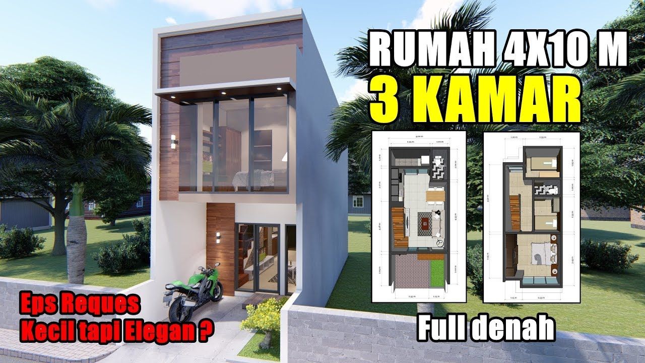Desain Rumah Minimalis 4x10 2 Lantai