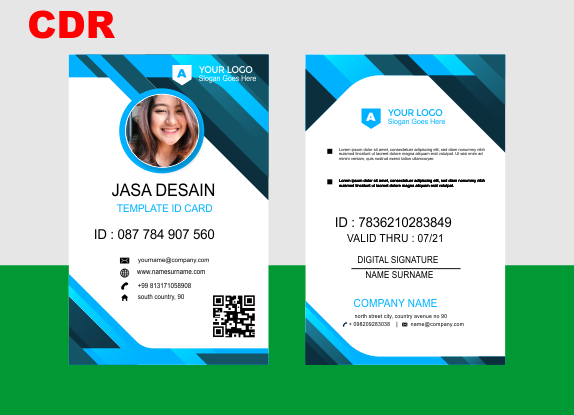 Contoh Desain ID Card Panitia Keren CDR