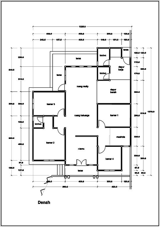 Desain Rumah 10×10 4 Kamar