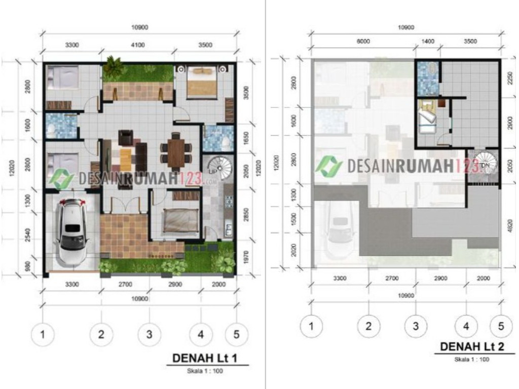 Desain Rumah 5×12 1 Lantai