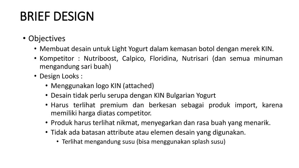 Contoh Desain Brief Produk Makanan