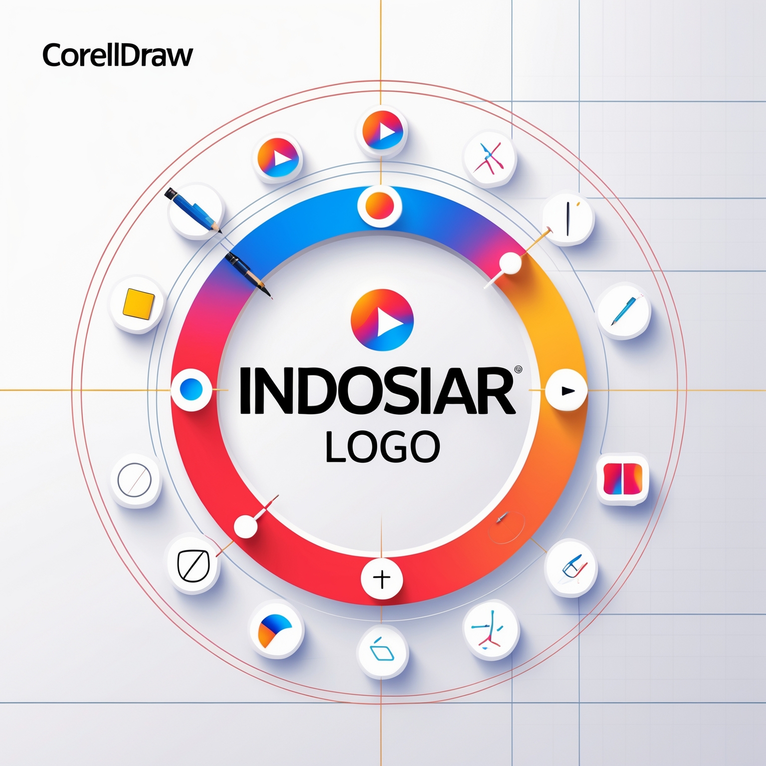 How to Make an Indosiar Logo in CorelDraw